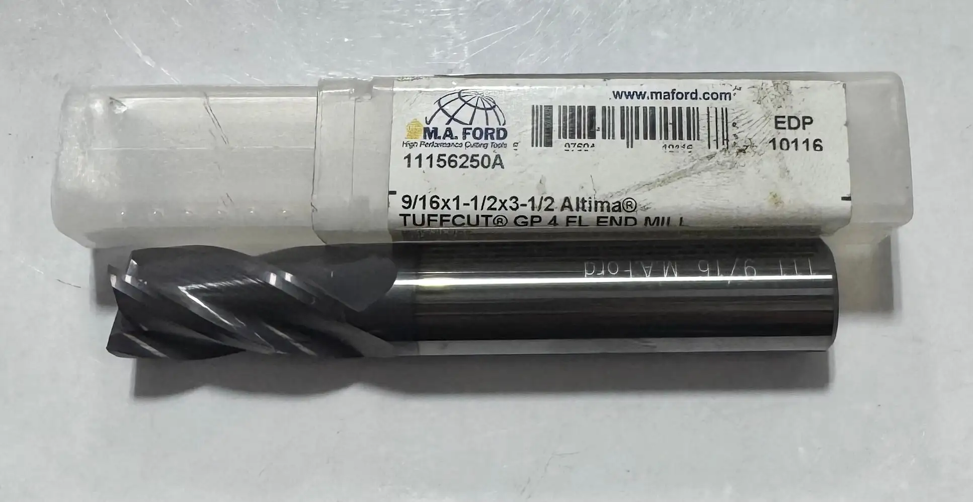 M.A. Ford 9/16" Carbide End Mill 4 Flute Altima Coated USA Made
