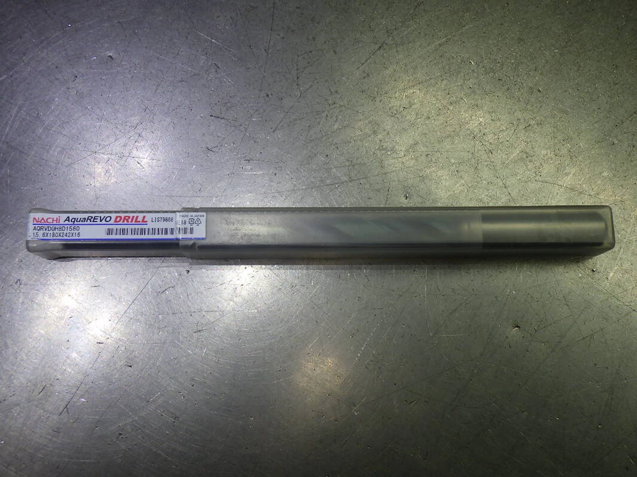 Nachi AquaREVO 15.6mm Coolant Thru 8xD Carbide Drill AQRVD0H8D1560 (LOC2583A)