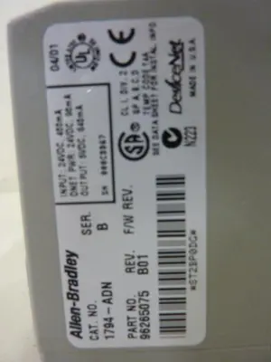 USED ALLEN BRADLEY 1794-ADN SER B