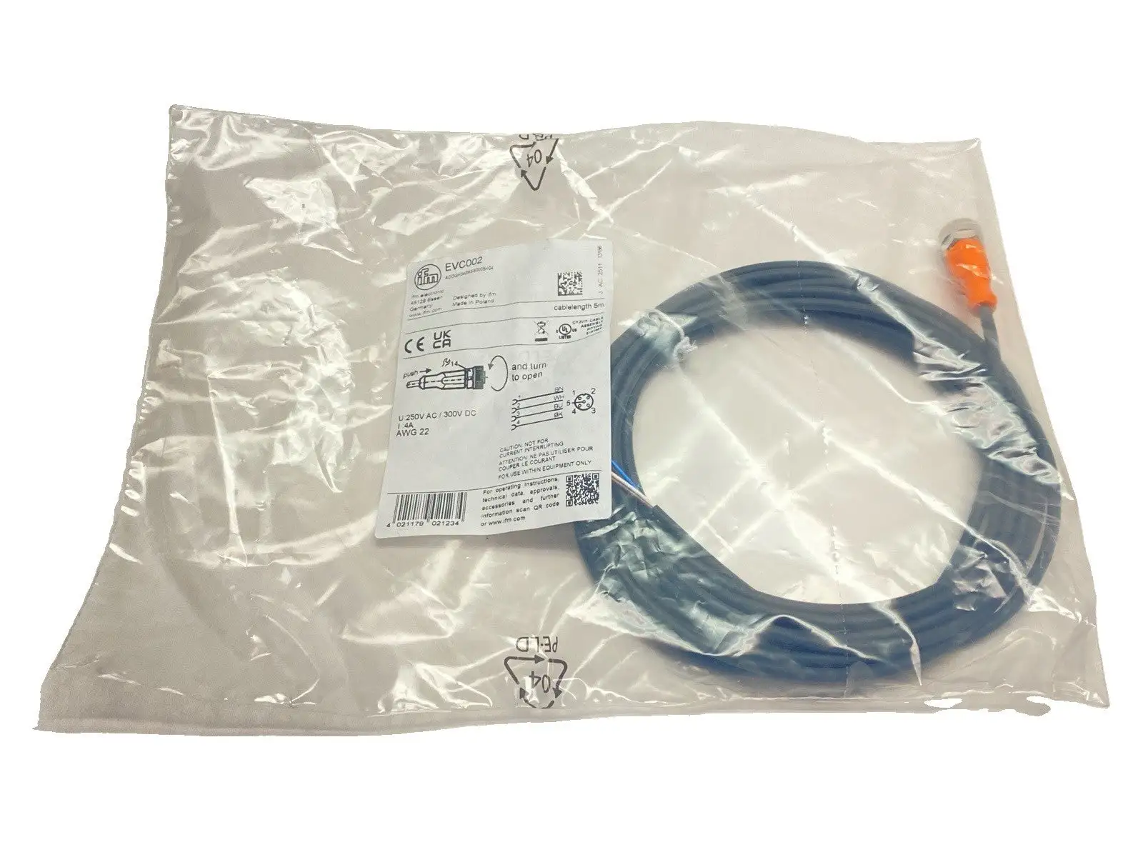 New | in-Stock ifm Single Ended Female Cordset M12 5-Pin 5m ADOGH040MSS0005H04 Cable & Wire Michigan US | Maverick Industrial Sales #1391123