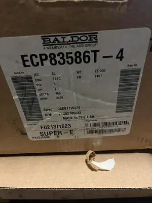 New | in-Stock BALDOR ECP83586T-4 A.C. Motors Ohio US | Surplus Asset Holdings #1185660