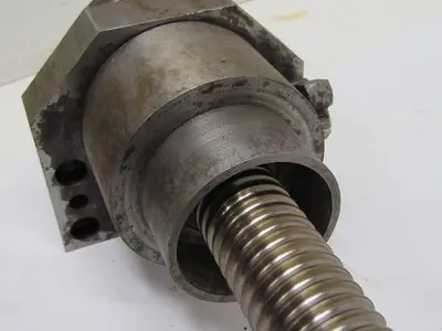 Ball Screw Assy 1 1/2" Dia 1/4" Pitch 15" Travel 33" OAL From CNC Lathe