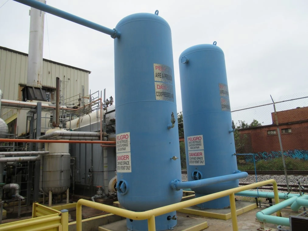4000 Gal Vertical Air Receiver Tank 6' x 20', Compressed Air