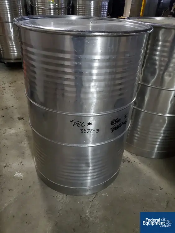 Used N/A 413 Liter (109 Gal) Stainless Steel Drum Stainless Steel Tanks Ohio US | Federal Equipment Company #126560