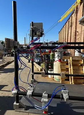 Custom Pneumatic Chair / Work Clamp on 2" Adjustable Rails w/ 13 Clamps (5712)