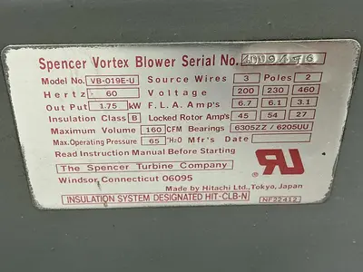 USED SPENCER VORTEX VB-019E-U