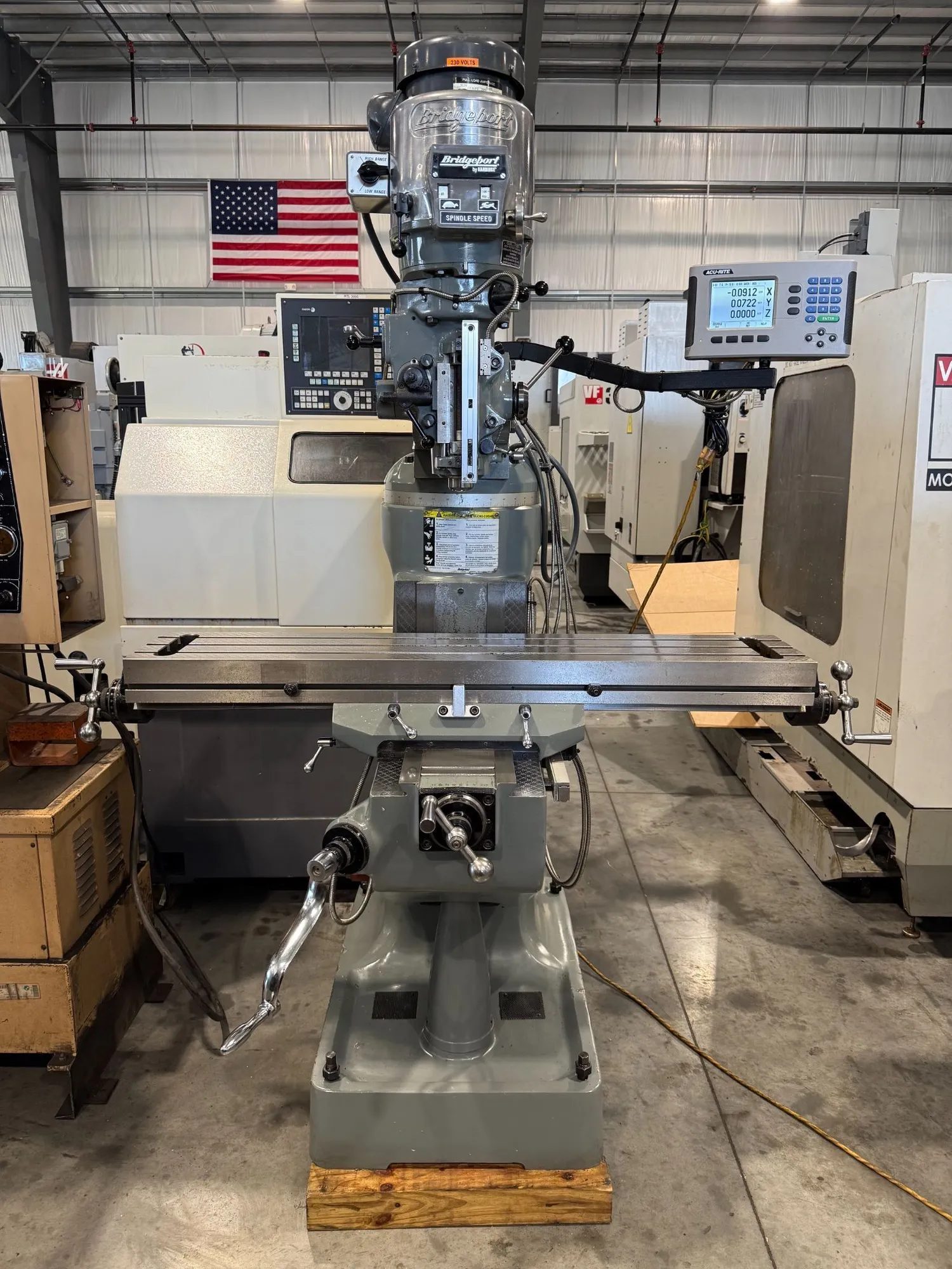 HARDINGE BRIDGEPORT Series 1 Vertical Milling Machine 2014’ 3 Axis DRO #8460