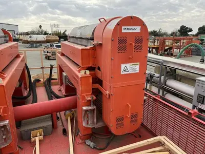 (2) Swaco CD 518 HV Slimline decanters centrifuges on trailer, Duplex SS.