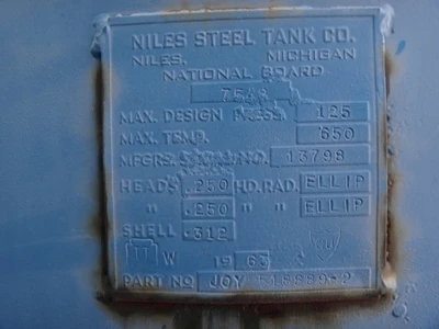 1,400 Gallon Air Receiving Tank