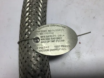 DU35913 Branham Stainless Steel Flexible Pipe Hose OP PSI 542 Test PSI 825