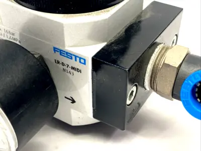 LR-1/2-D-7-MIDI | Festo LR-D-7-MIDI Pneumatic Pressure Regulator Valve G1/2 162586 - Used