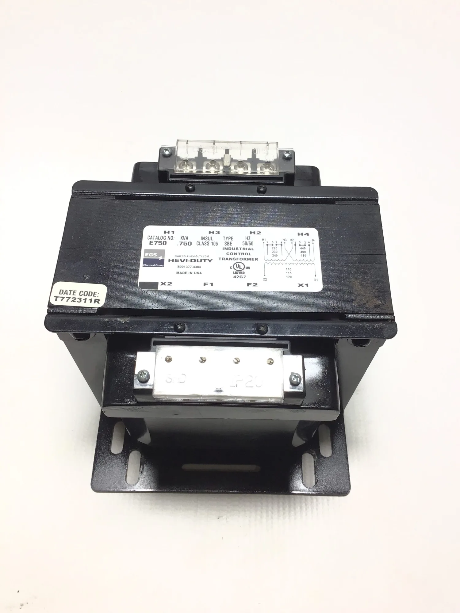 EGS E750 Hevi-Duty Industrial Control Transformer