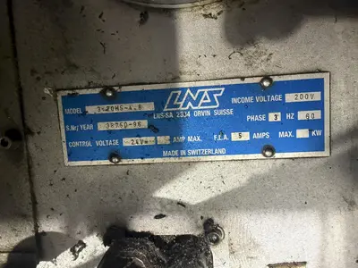 12' LNS MODEL 3.20HS-4.8 HYDRAULIC CNC LATHE MAGAZINE STYLE BAR FEEDER: YOBRO #25107