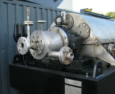 Krauss-Maffei KVZ-431 decanter centrifuge, 316SS.