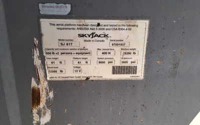 USED 2016 Skyjack SJ61T