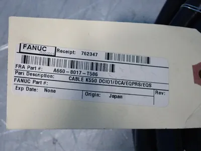 Used FANUC A6608017T586 Cable & Wire Ohio US | HGR 24 #1094978