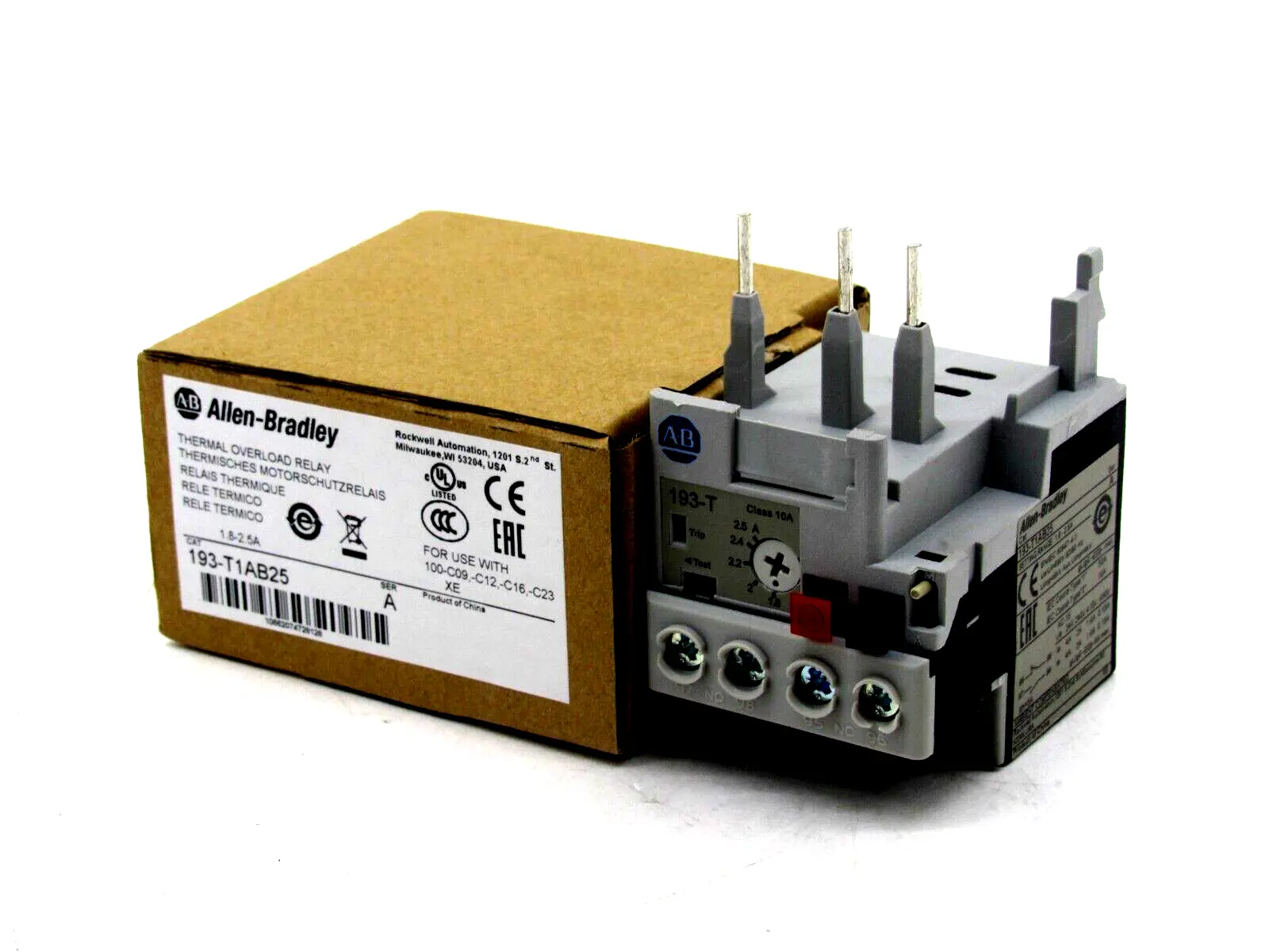 ALLEN BRADLEY 193-T1AB25 OVERLOAD RELAY SERIES A 193T1AB25 NEW SURPLUS