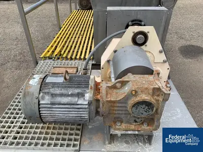 USED APV 10" x 90" APV Discharge Screw Conveyor, S/S, 20 HP
