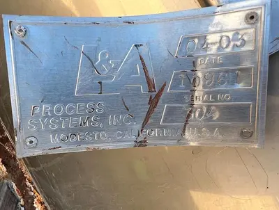 Tank, 2,500 Gallon, Stainless Steel, 6'x15', Cone #S745048