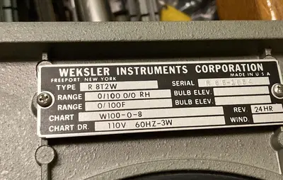 New | in-Stock WEKSLER R 8T2W Chart Recorders Ohio US | Surplus Asset Holdings #1247371