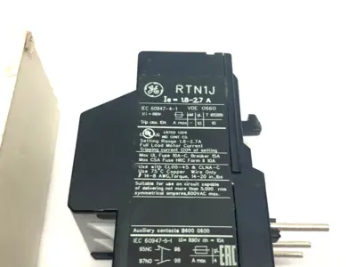 USED GENERAL ELECTRIC MANUAL OVERLOAD RELAY 1.8-2.7A
