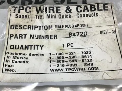 NEW TPC WIRE & CABLE 84720