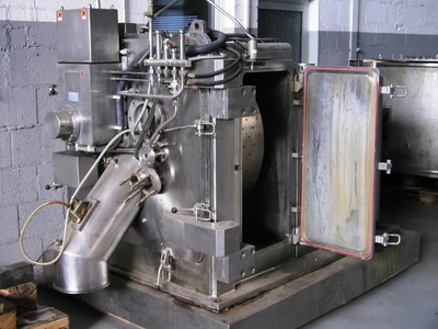Ferrum HSZ-Ph 1000/500 peeler centrifuge, Hastelloy C-22.