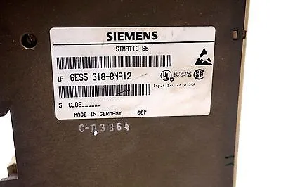 USED SIEMENS 6ES5-318-8MA12 INTERFACE MODULE 6ES53188MA12