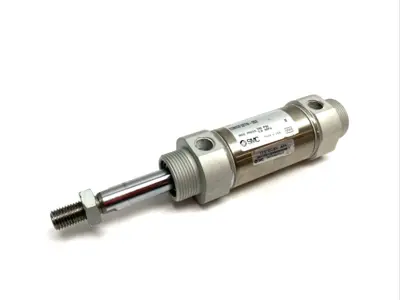 Used SMC ROUND BODY PNEUMATIC CYLINDER 32MM BORE 25MM STROKE Pneumatic Cylinders | Maverick Industrial Sales #1101229