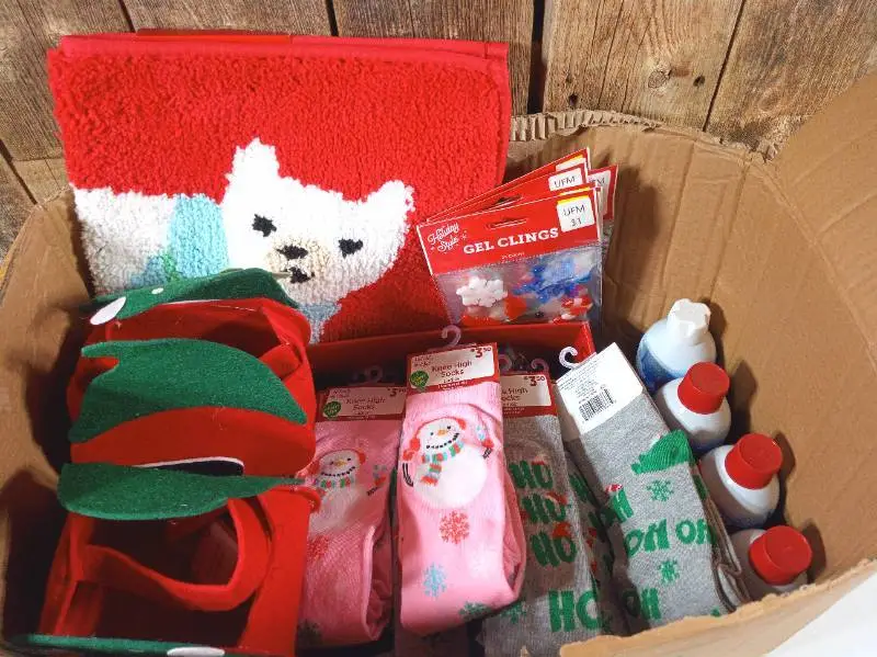 Lot of Christmas (light up socks, window snow, etc)