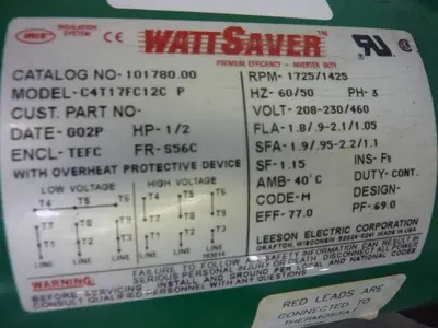 USED LEESON ELECTRIC CO C4T17FC12C P