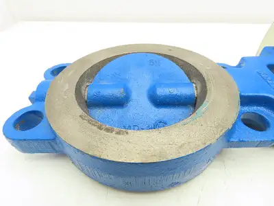 4" Wafer Style Steel Butterfly Valve Metal Seated with Handle