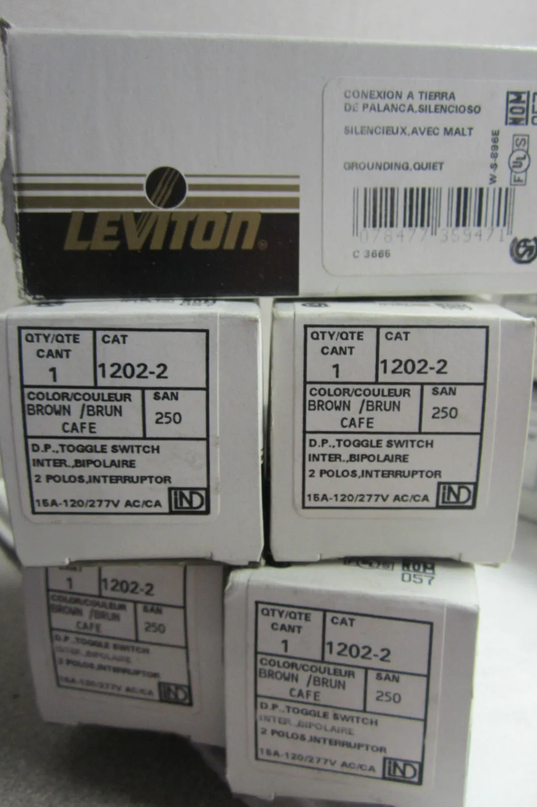 6 NEW LEVITON 1202-2 SWITCH 12022