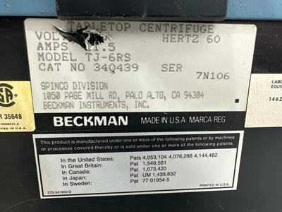 Beckman Coulter _UNKNOWN_ Centrifuges | Fram Fram LLC (15)