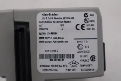 Allen Bradley 1786-RPFM ControlNet Communication Fiber Module STOCK L-546