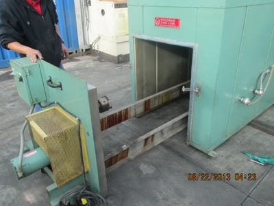 36" width x 36" D x 96" H Wisconsin #BATCH-3-3-8E/RM, 500°F, rotary batch