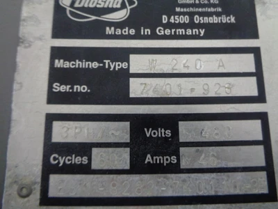 Used DIOSNA W240A Dough Mixers California US | BakeryEquipment.com #1555087