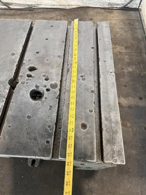 28" W X 28" D X 24" T CARLTON T-SLOTTED DRILL BOX TABLE. STOCK # 0432226