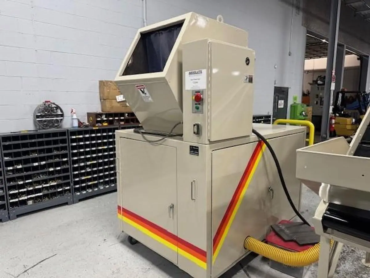 Ball & Jewell 60 HP Granulator w/conveyor, dust collector & Box Dumper