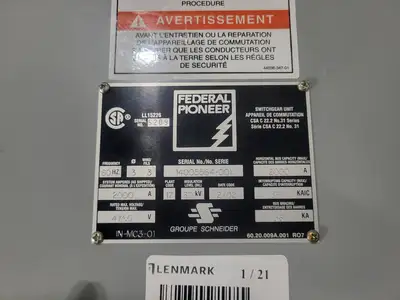4.76kV 2000A Medium Voltage Switchgear | 36kA | Drawout Vacuum Breaker SEL Relay
