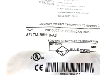 New | in-Stock ALLEN-BRADLEY INDUCTIVE PROXIMITY SENSOR 8MM SENSE, METAL FACE, THREADED BARREL Proximity Sensors | Maverick Industrial Sales #1102477