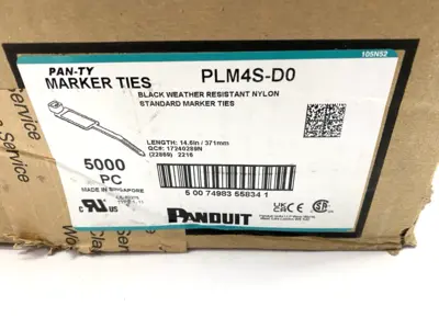 New | in-Stock Panduit Black Weather Resistant Nylon Marker Ties 14.6" L PKG OF 5000 Misc Fasteners Michigan US | Maverick Industrial Sales #1397370