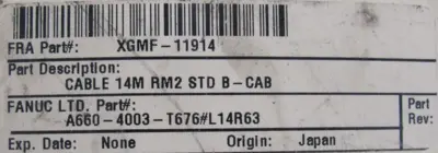 NEW FANUC A660-4003-T676 POWER CABLE A660-4003-T676#L14R63 14M XGMF-11914