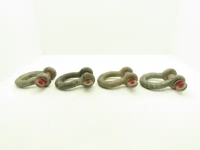 Crosby G-209 1-1/4" Galvanized Carbon Anchor Shackle w/1.38" Screw Pin Lot of 4