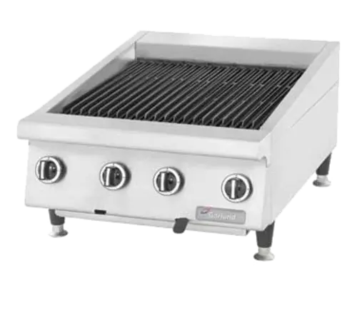 Garland GTBG24-NR24 24" Countertop Charbroiler, Non-Adjustable Cast Iron Grates, Natural Gas