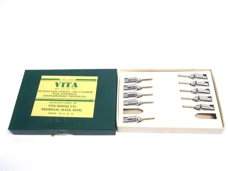 New | in-Stock Vita Needle Co 16 Gauge 1/2" Probe Point Stainless Steel Reusable Medical Supplies Michigan US | Maverick Industrial Sales #1401210