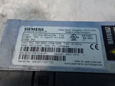 Used SIEMENS 6SL32101KE153UP1 Power Converters - Battery Chargers Ohio US | HGR 24 #751953