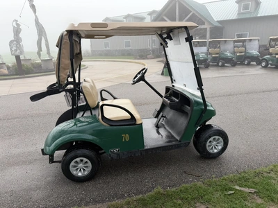 (1) 2019 E-Z-Go EFI golf cart with a Kawasaki gas engine, model 657061G01, includes canopy, fold-dow...