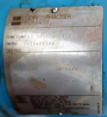 USED ENDRESS-HAUSER PROMASS 63M