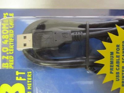NEW QVS USB TO PC/HUB CABLE 3FT
